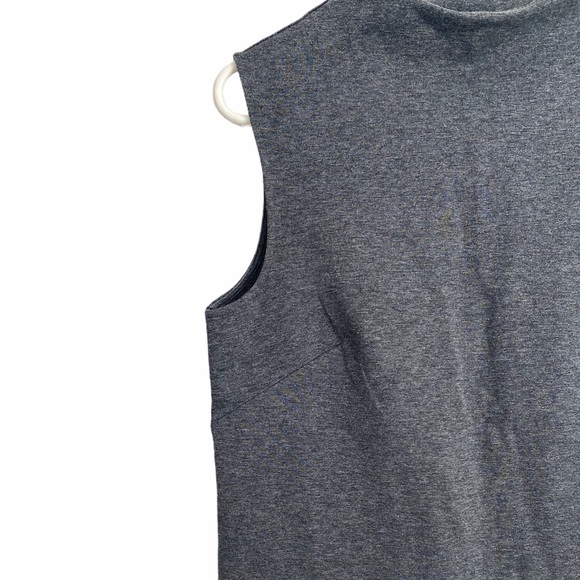 H&M Mock Side Slit Long Gray Tunic Top Size M - Picture 3 of 6
